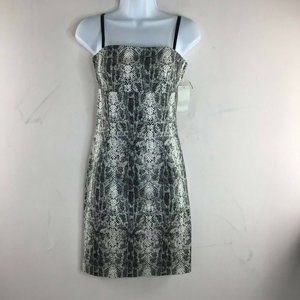 Necessary Objects Womens Mini Dress White Black M